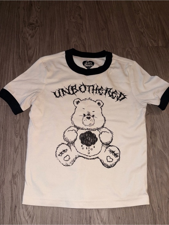 Care Bears Tops - Care Bears White Tee with Black Ringer Trim